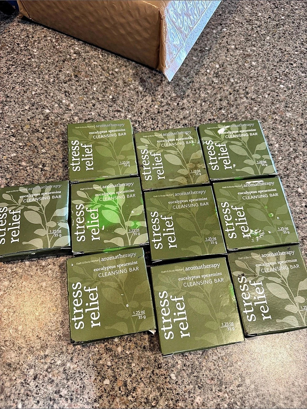 Bath & Body Works Eucalyptus Spearmint Stress Relief Cleansing Bar lot of 10